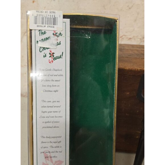 8" Candy Cane Glass Christmas Ornament & Story from Roman - Picture 4 of 5